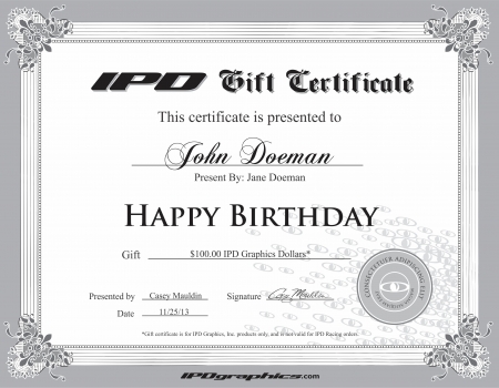 Gift Certificate