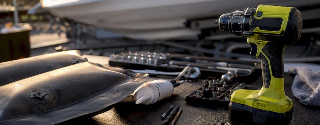 Tools and equipment for jet ski hull setup