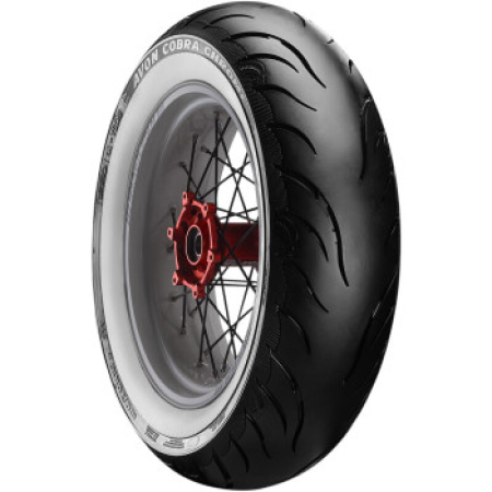 Avon Cobra Chrome AV92 White Sidewall Rear Tire - 140/90-16 77H 1DK