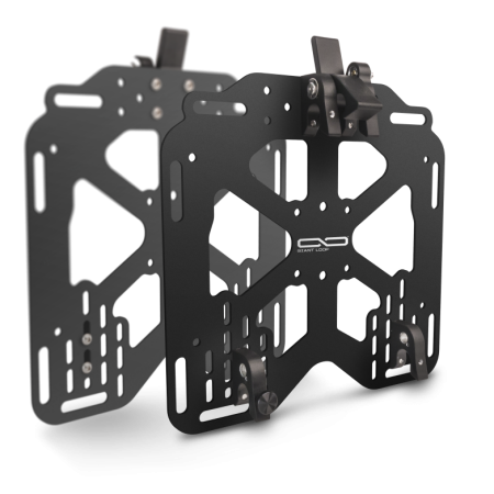 Giant Loop Pannier Mounts - 18mm Round Tubing Hangers - Black