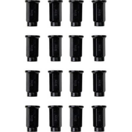 ITP Lug Nuts (Box of 16) - 10x1.25 Flat Base / 14mm Head - Black