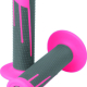 ProTaper Full Diamond Clamp-On Grips - Neon Pink/Dark Gray