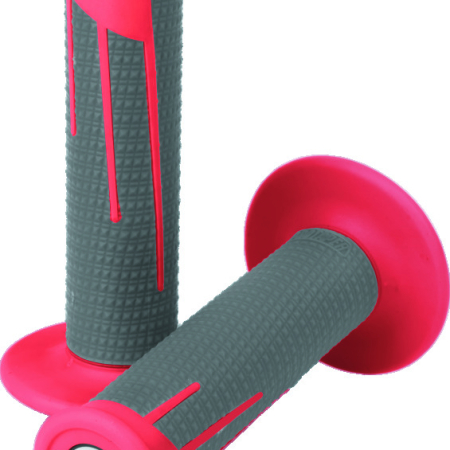 ProTaper Full Diamond Clamp-On Grips - Red/Dark Gray