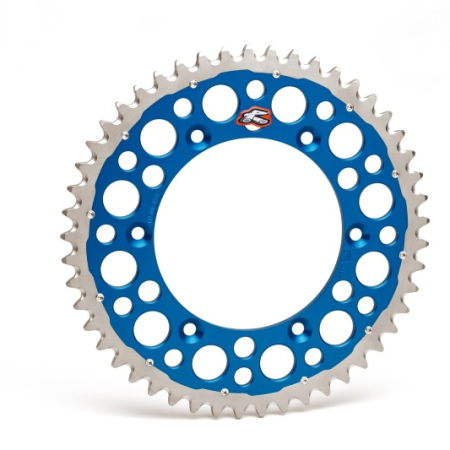 Renthal 99-05 Yam YZ125/G-250F/ YZ400-450/ 88-89 Honda XR 250R Rear Twinring - Blue 520-48P Teeth