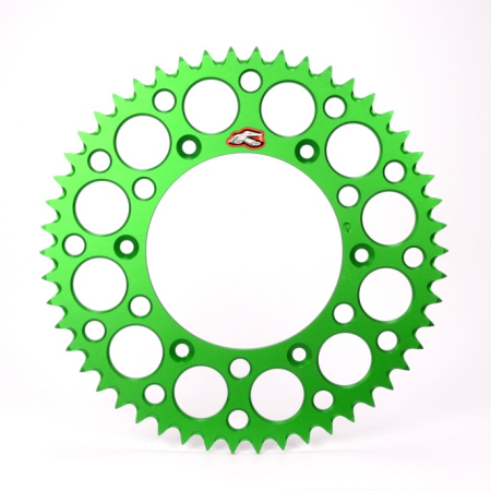 Renthal 2020 Kawasaki KX 65 Rear Grooved Sprocket - Green 420-49P Teeth
