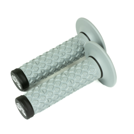 Renthal Soft/Firm MX Dual Compound Grips Tapered 1/2 Waffle - Gray/Black