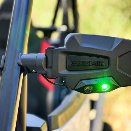 Seizmik 24+ Pol/Cam/Hon/Kaw Pursuit Night Vision LED Sideview Mirror-Adj. 1.75-2 in. ROP Clamp Pair