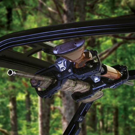Seizmik 04+ A Cat/ Hon/JD/ Kaw/ Pol/ Suz/ Yam OHGR 2 Gun Rack 1.75 Clamp